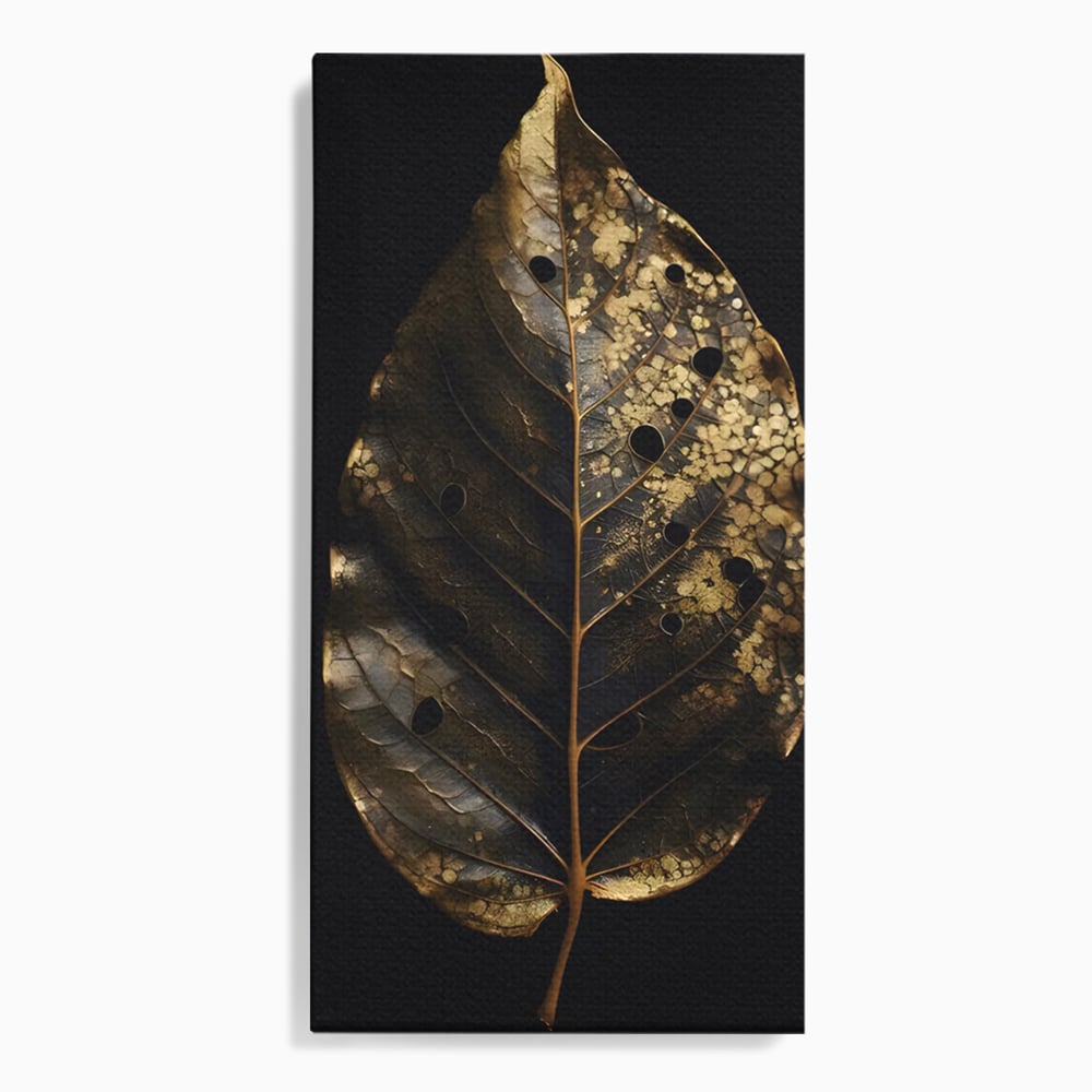 Tablou Canvas Premium LuxCanva® C1145, Old Golden Leaf , Culori, Nature, Time, Age, Living Room, Relaxare, Culori Vibrante