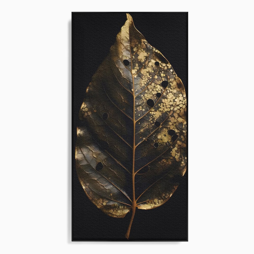 Tablou Canvas Premium LuxCanva® C1145, Old Golden Leaf , Culori, Nature, Time, Age, Living Room, Relaxare, Culori Vibrante