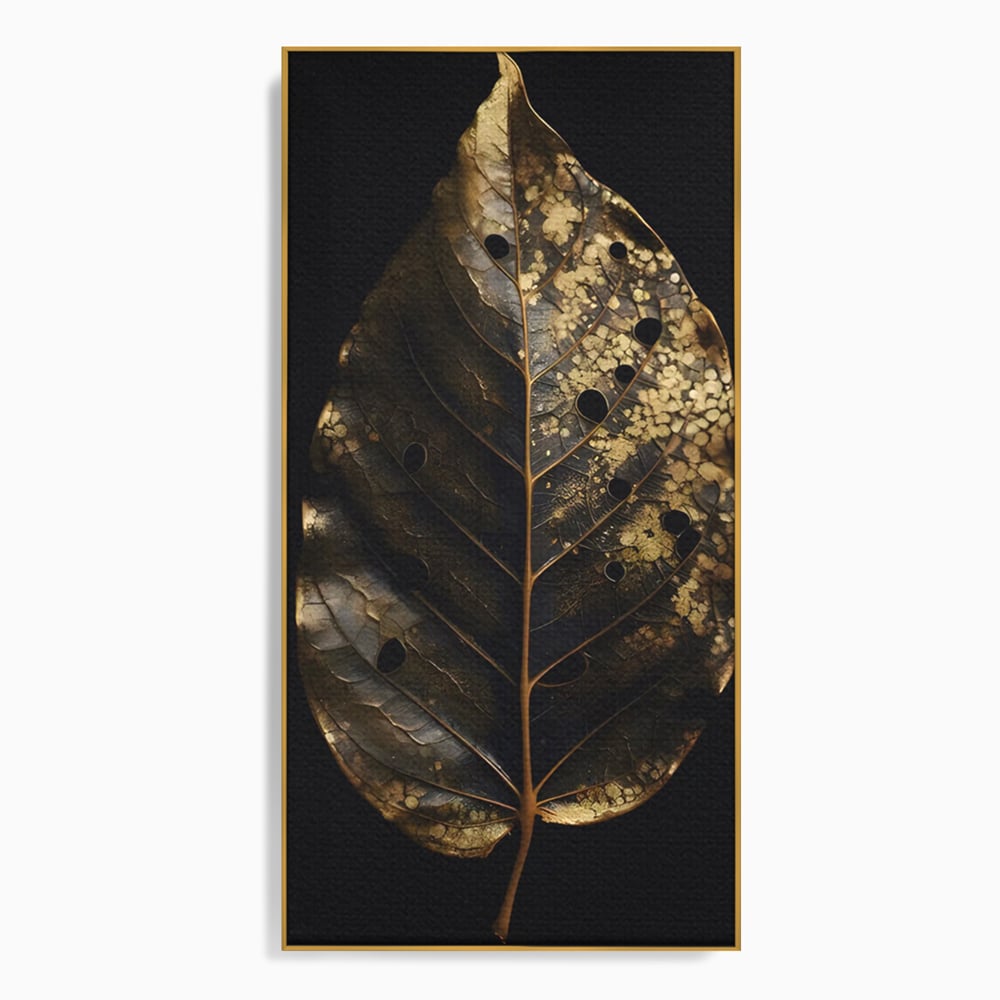 Tablou Canvas Premium LuxCanva® C1145, Old Golden Leaf , Culori, Nature, Time, Age, Living Room, Relaxare, Culori Vibrante