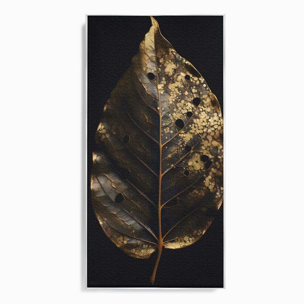 Tablou Canvas Premium LuxCanva® C1145, Old Golden Leaf , Culori, Nature, Time, Age, Living Room, Relaxare, Culori Vibrante