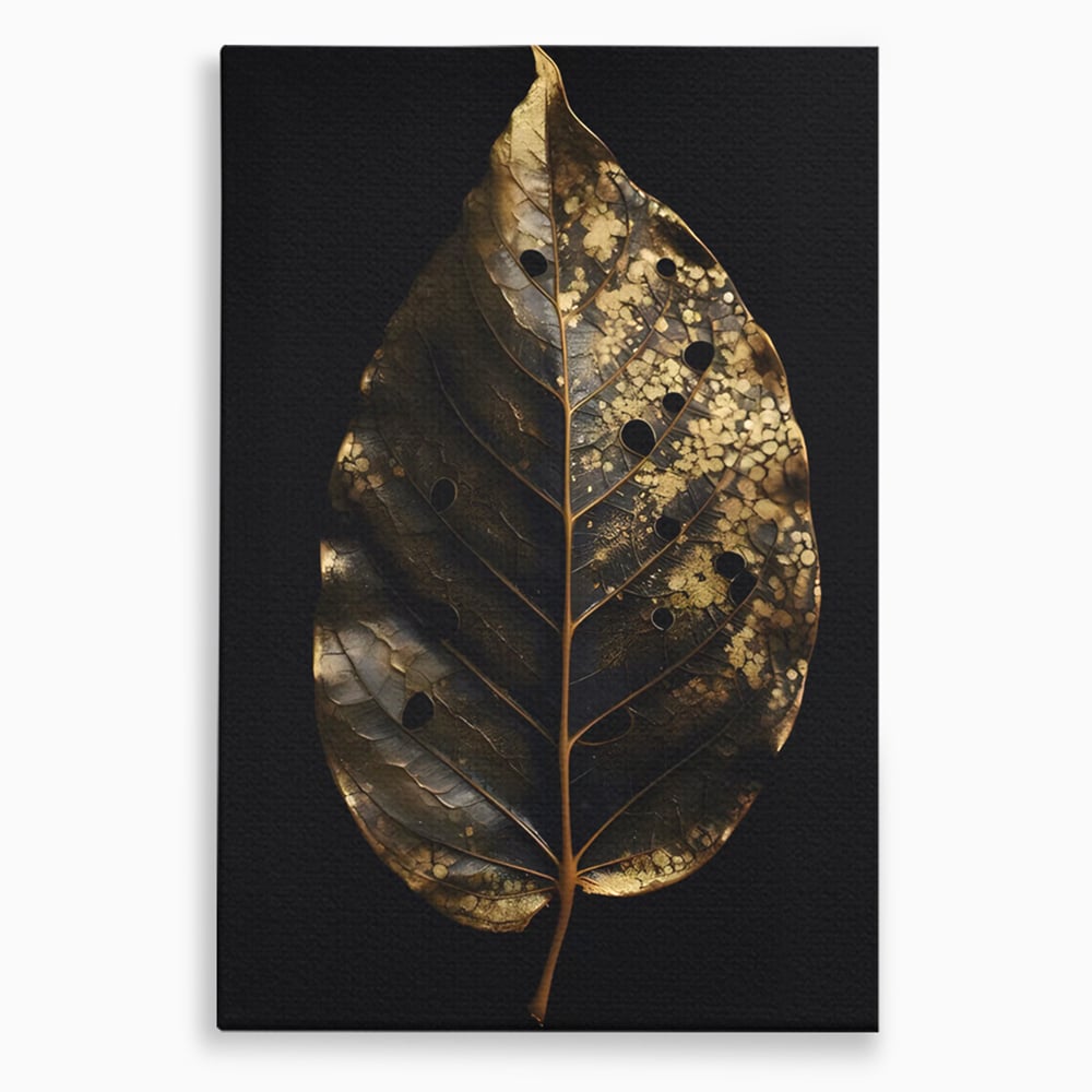 Tablou Canvas Premium LuxCanva® C1145, Old Golden Leaf , Culori, Nature, Time, Age, Living Room, Relaxare, Culori Vibrante