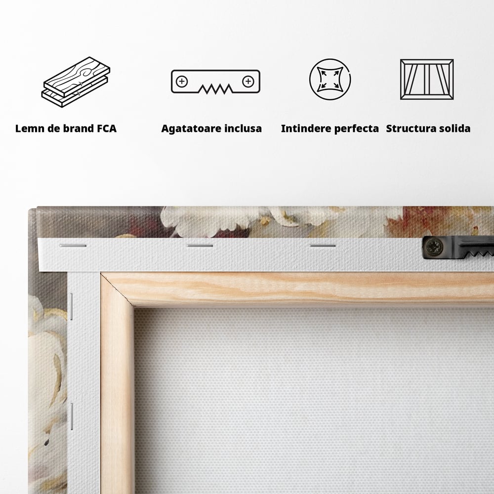 Tablou Canvas Premium LuxCanva® C1147, Frumusetea Florilor , Culori, Plante, Natura, Orhidee, Living Room, Relaxare, Culori Vibrante
