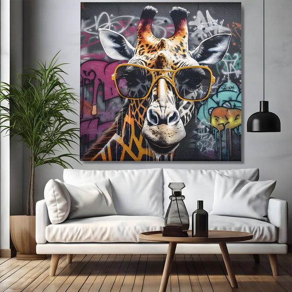 Tablou Canvas Premium LuxCanva® C1149, Safari Fashion , Culori, Plante, Natura, Moda, Animale, Living Room, Relaxare, Culori Vibrante
