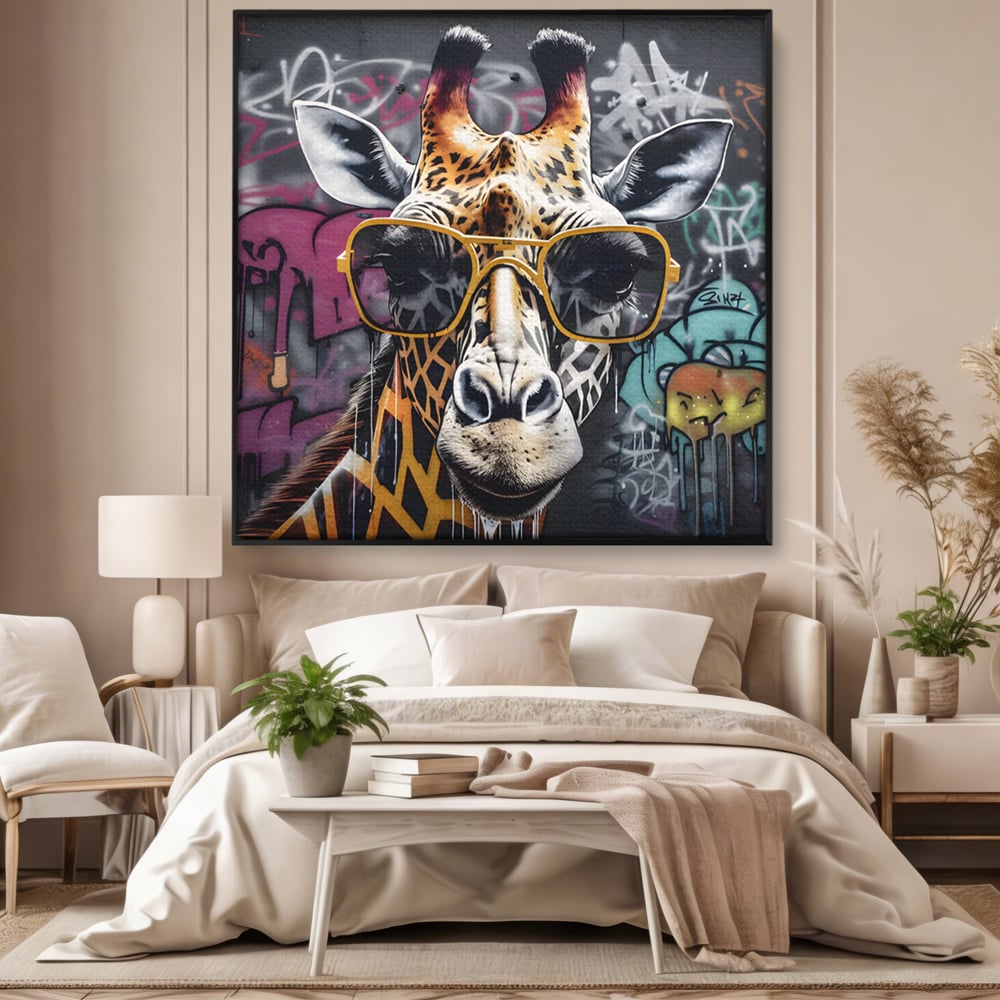 Tablou Canvas Premium LuxCanva® C1149, Safari Fashion , Culori, Plante, Natura, Moda, Animale, Living Room, Relaxare, Culori Vibrante