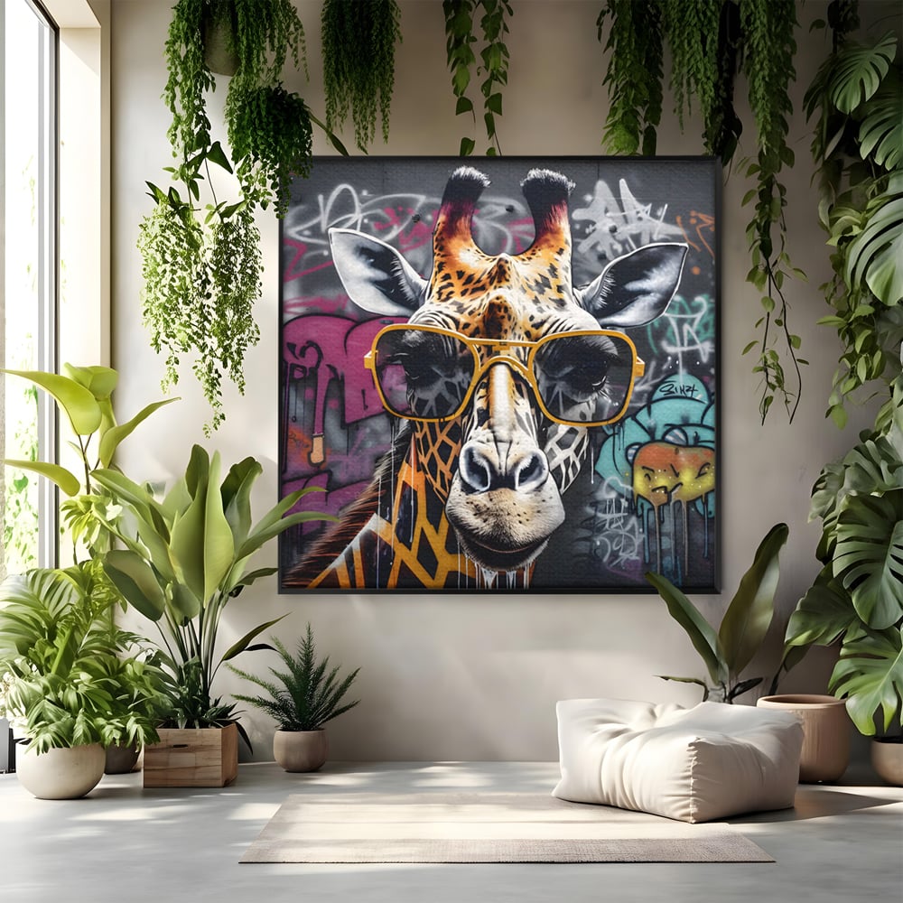 Tablou Canvas Premium LuxCanva® C1149, Safari Fashion , Culori, Plante, Natura, Moda, Animale, Living Room, Relaxare, Culori Vibrante