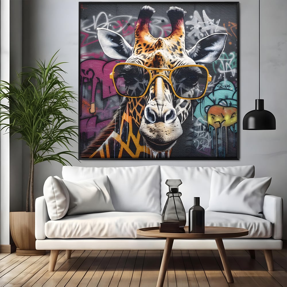 Tablou Canvas Premium LuxCanva® C1149, Safari Fashion , Culori, Plante, Natura, Moda, Animale, Living Room, Relaxare, Culori Vibrante