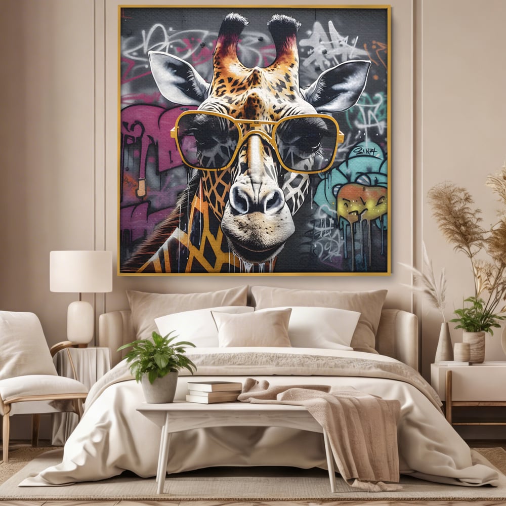 Tablou Canvas Premium LuxCanva® C1149, Safari Fashion , Culori, Plante, Natura, Moda, Animale, Living Room, Relaxare, Culori Vibrante