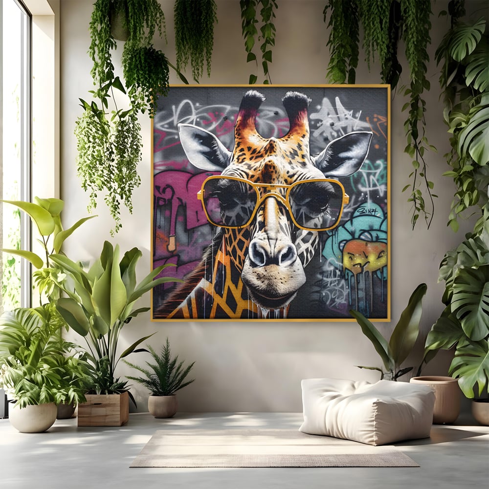 Tablou Canvas Premium LuxCanva® C1149, Safari Fashion , Culori, Plante, Natura, Moda, Animale, Living Room, Relaxare, Culori Vibrante