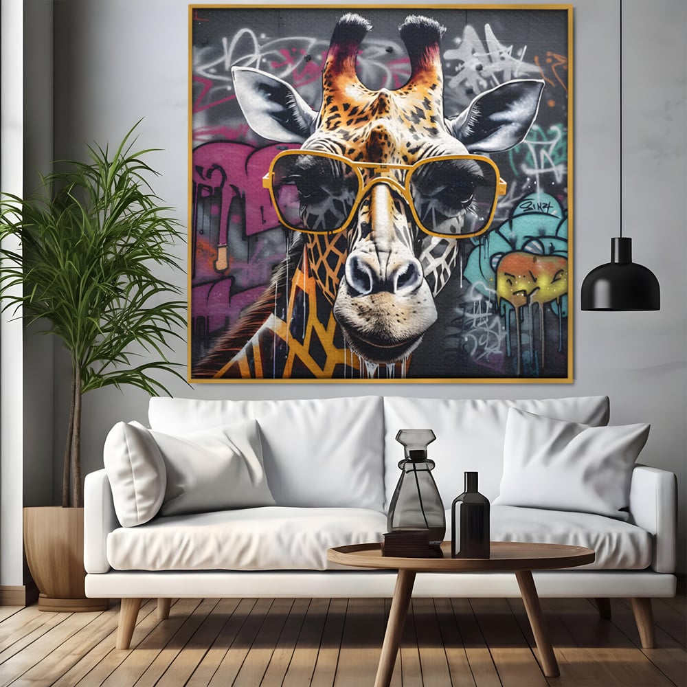 Tablou Canvas Premium LuxCanva® C1149, Safari Fashion , Culori, Plante, Natura, Moda, Animale, Living Room, Relaxare, Culori Vibrante