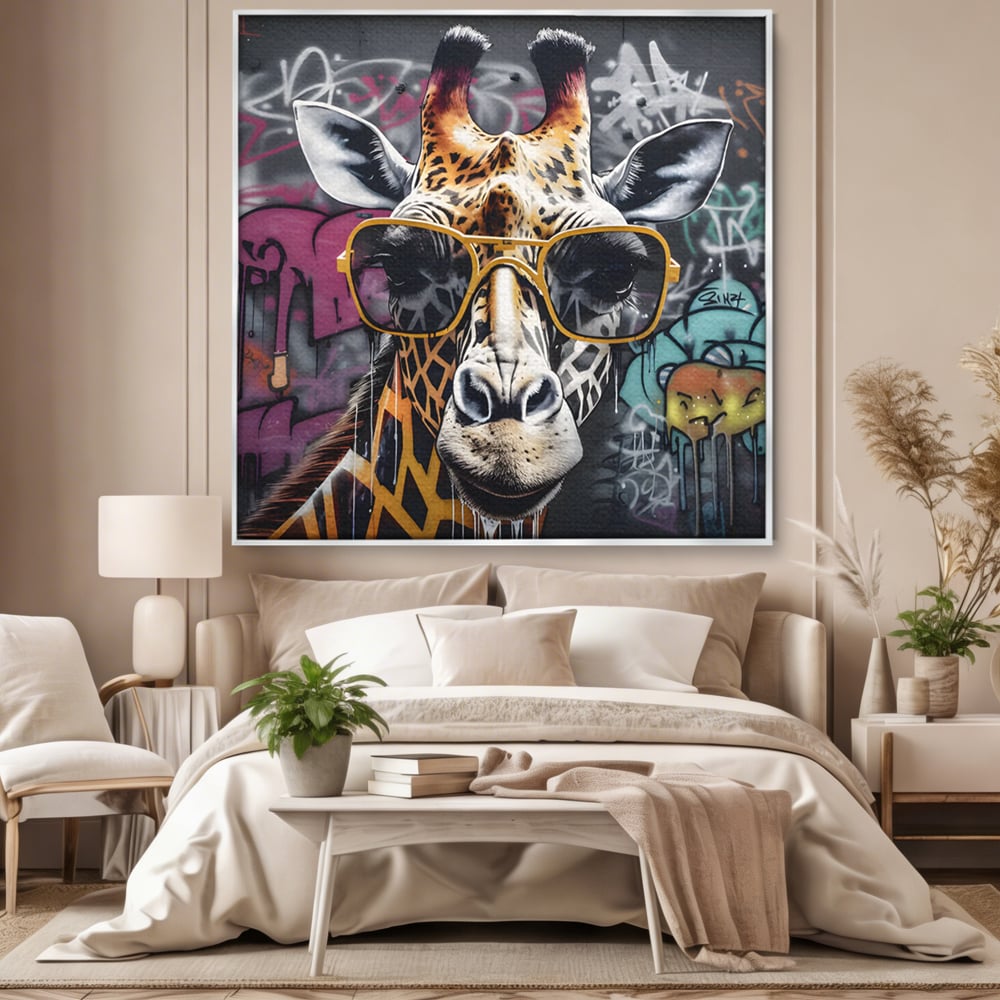 Tablou Canvas Premium LuxCanva® C1149, Safari Fashion , Culori, Plante, Natura, Moda, Animale, Living Room, Relaxare, Culori Vibrante