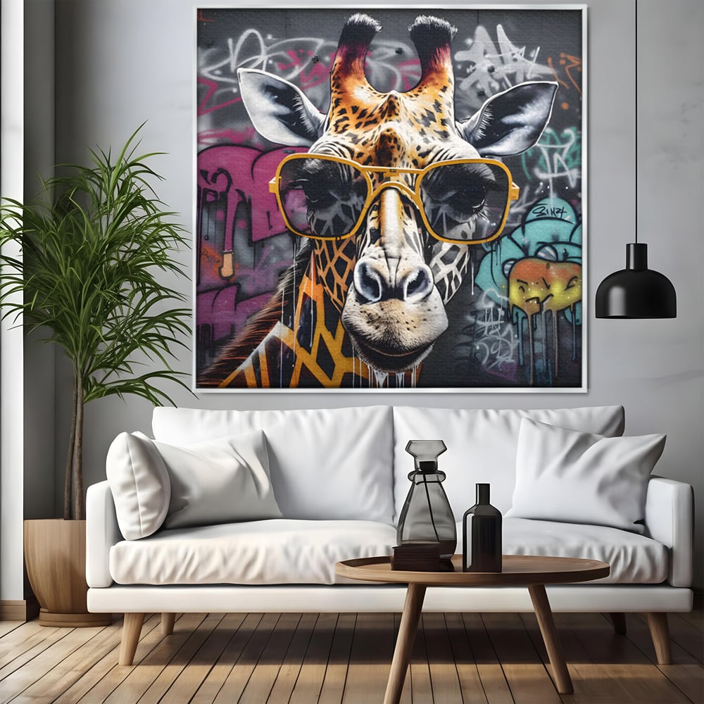 Tablou Canvas Premium LuxCanva® C1149, Safari Fashion , Culori, Plante, Natura, Moda, Animale, Living Room, Relaxare, Culori Vibrante