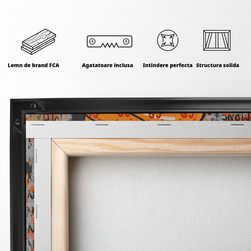 Leinwand Premium Canvas Wandkunst, LuxCanva® C1150, Donald Counting Money, Farben, Cartoon, glücklich, glücklich, Geld, Wohnzimmer, entspannend, lebendige Farben