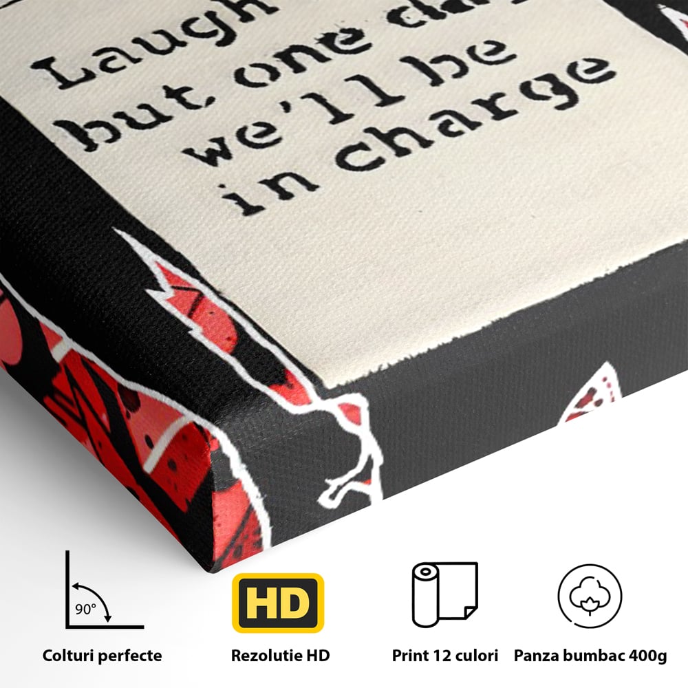 Tablou Canvas Premium LuxCanva® C1152, Message From The Apes , Culori, Animals, Jungle, Monkey, Game Room, Bar, Relaxare, Culori Vibrante