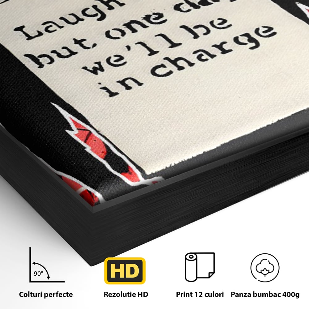 Tablou Canvas Premium LuxCanva® C1152, Message From The Apes , Culori, Animals, Jungle, Monkey, Game Room, Bar, Relaxare, Culori Vibrante