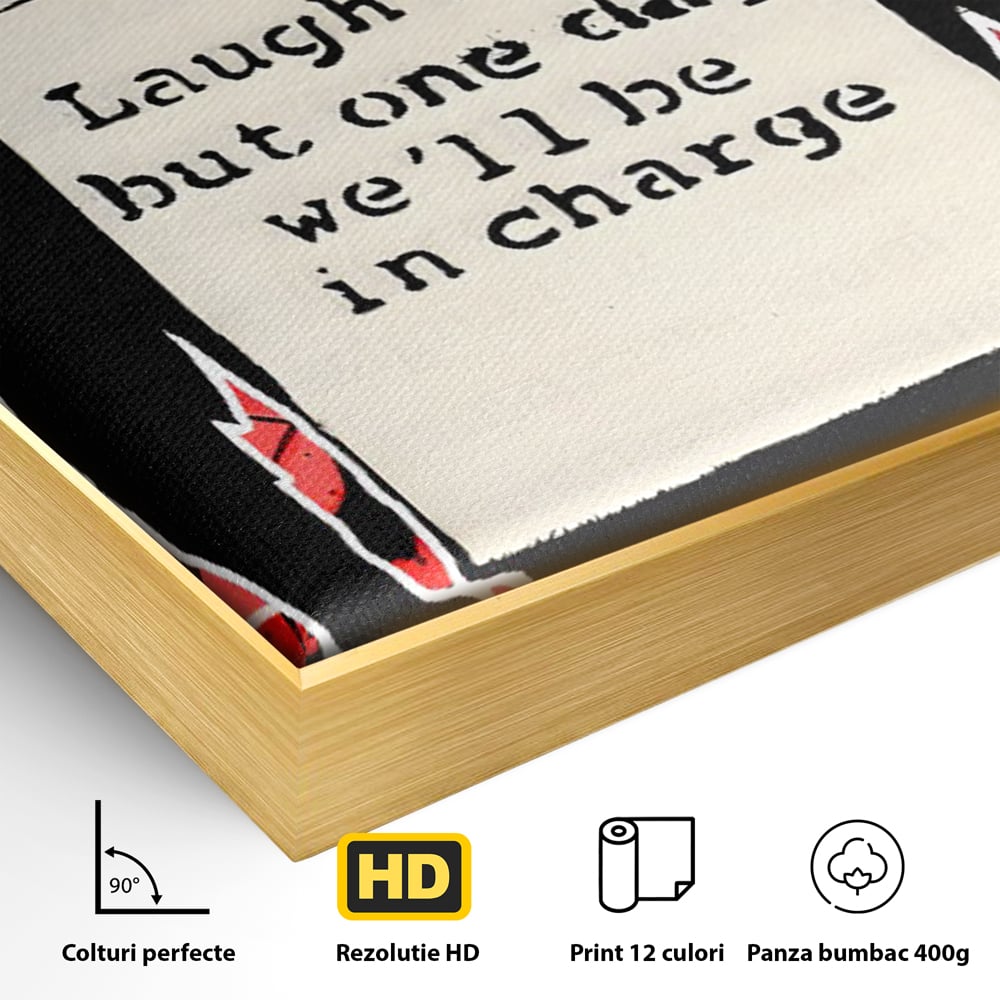 Tablou Canvas Premium LuxCanva® C1152, Message From The Apes , Culori, Animals, Jungle, Monkey, Game Room, Bar, Relaxare, Culori Vibrante