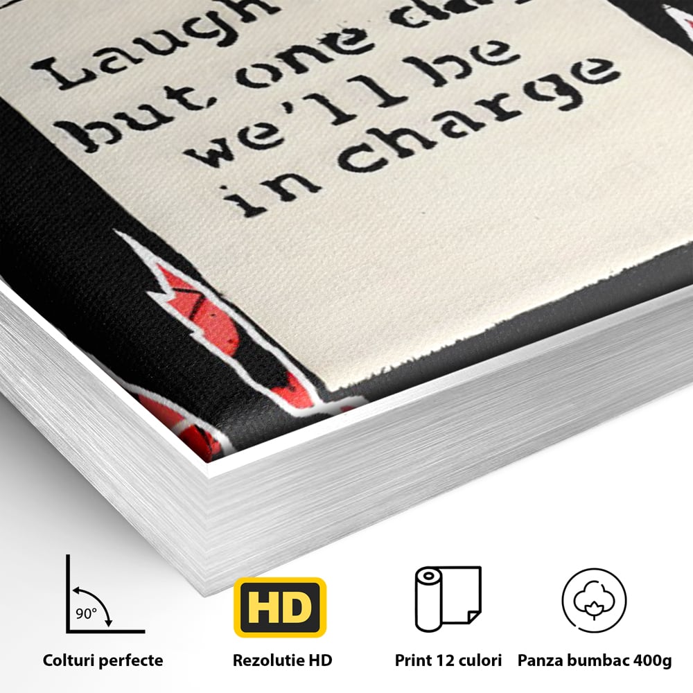 Tablou Canvas Premium LuxCanva® C1152, Message From The Apes , Culori, Animals, Jungle, Monkey, Game Room, Bar, Relaxare, Culori Vibrante