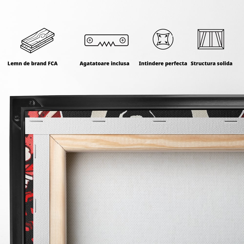 Tablou Canvas Premium LuxCanva® C1152, Message From The Apes , Culori, Animals, Jungle, Monkey, Game Room, Bar, Relaxare, Culori Vibrante