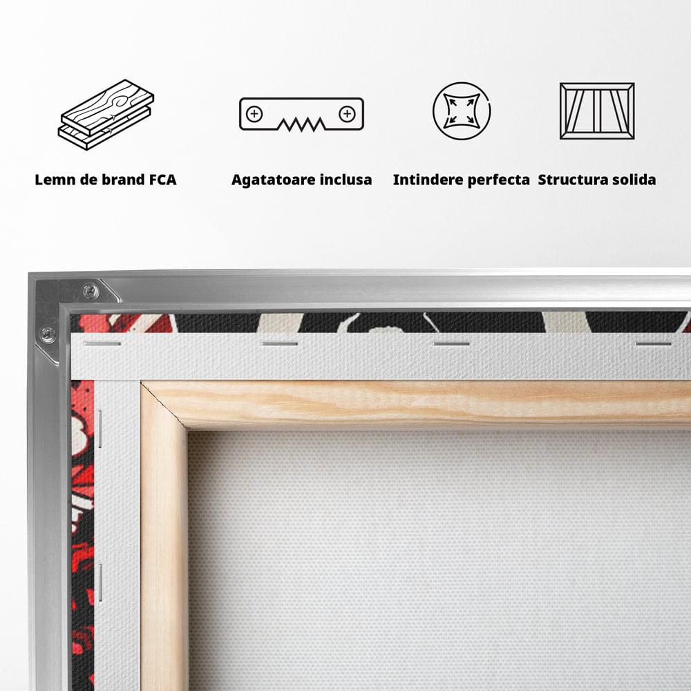 Tablou Canvas Premium LuxCanva® C1152, Message From The Apes , Culori, Animals, Jungle, Monkey, Game Room, Bar, Relaxare, Culori Vibrante