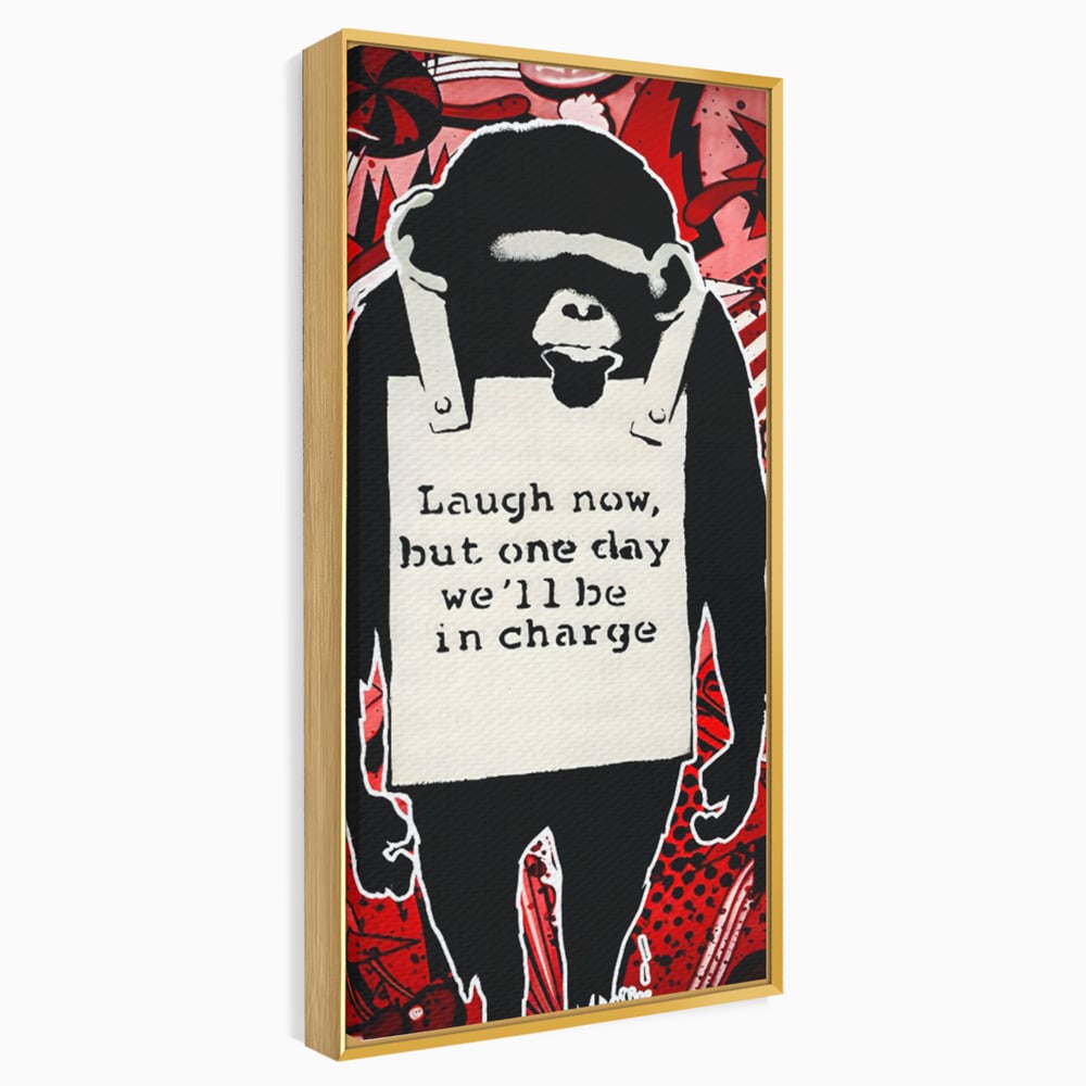 Tablou Canvas Premium LuxCanva® C1152, Message From The Apes , Culori, Animals, Jungle, Monkey, Game Room, Bar, Relaxare, Culori Vibrante
