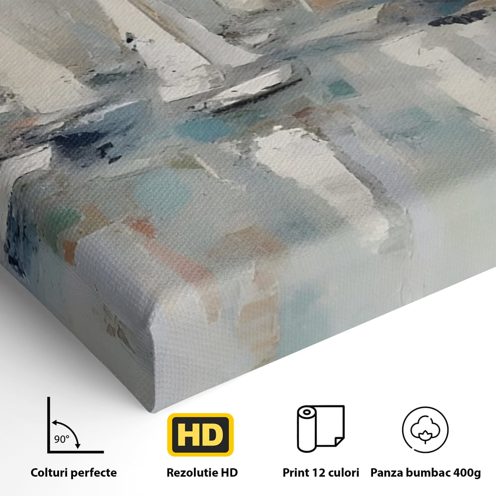 Tablou Canvas Premium LuxCanva® C1154, Ships In The Harbour , Culori, Sea, Travel, Living Room, Bar, Relaxare, Culori Vibrante