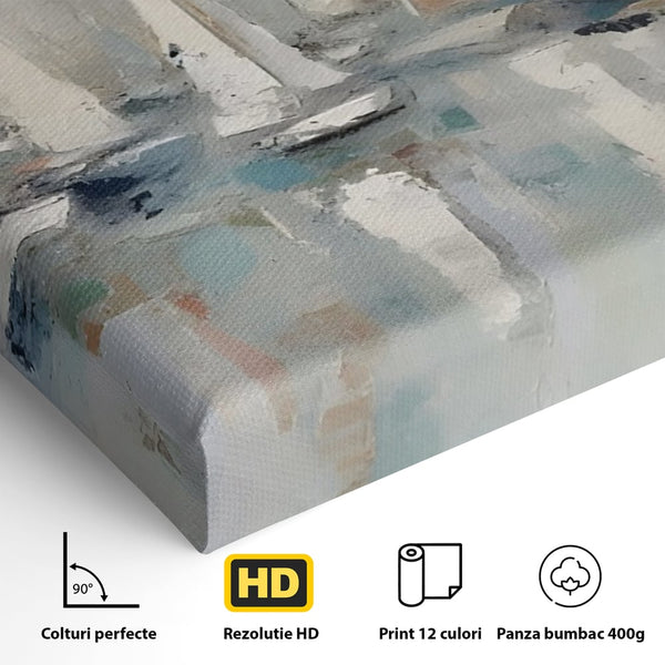 Tablou Canvas Premium LuxCanva® C1154, Ships In The Harbour , Culori, Sea, Travel, Living Room, Bar, Relaxare, Culori Vibrante