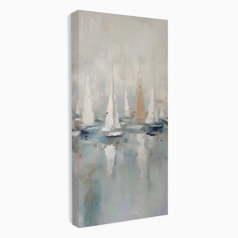 Tablou Canvas Premium LuxCanva® C1154, Ships In The Harbour , Culori, Sea, Travel, Living Room, Bar, Relaxare, Culori Vibrante