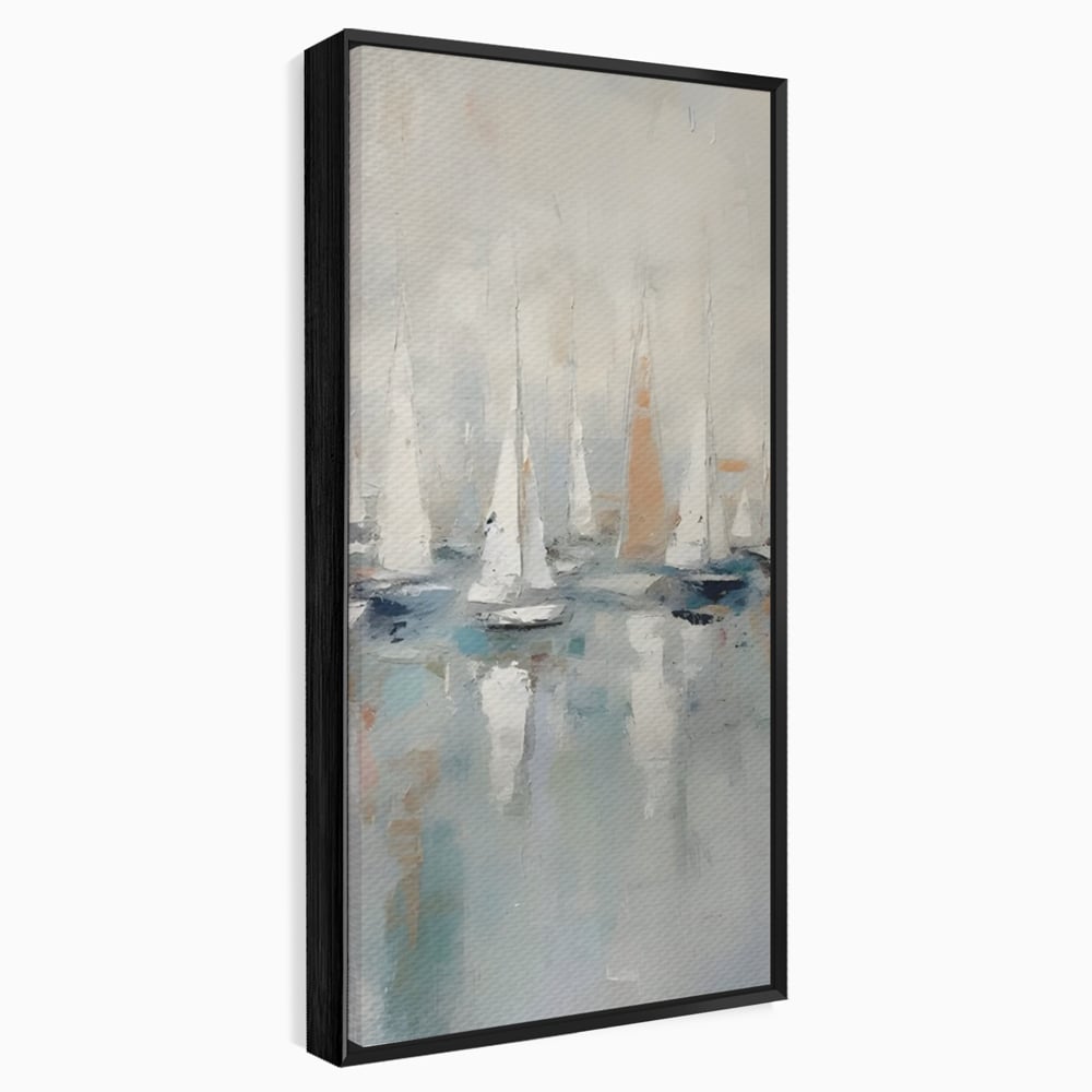 Tablou Canvas Premium LuxCanva® C1154, Ships In The Harbour , Culori, Sea, Travel, Living Room, Bar, Relaxare, Culori Vibrante