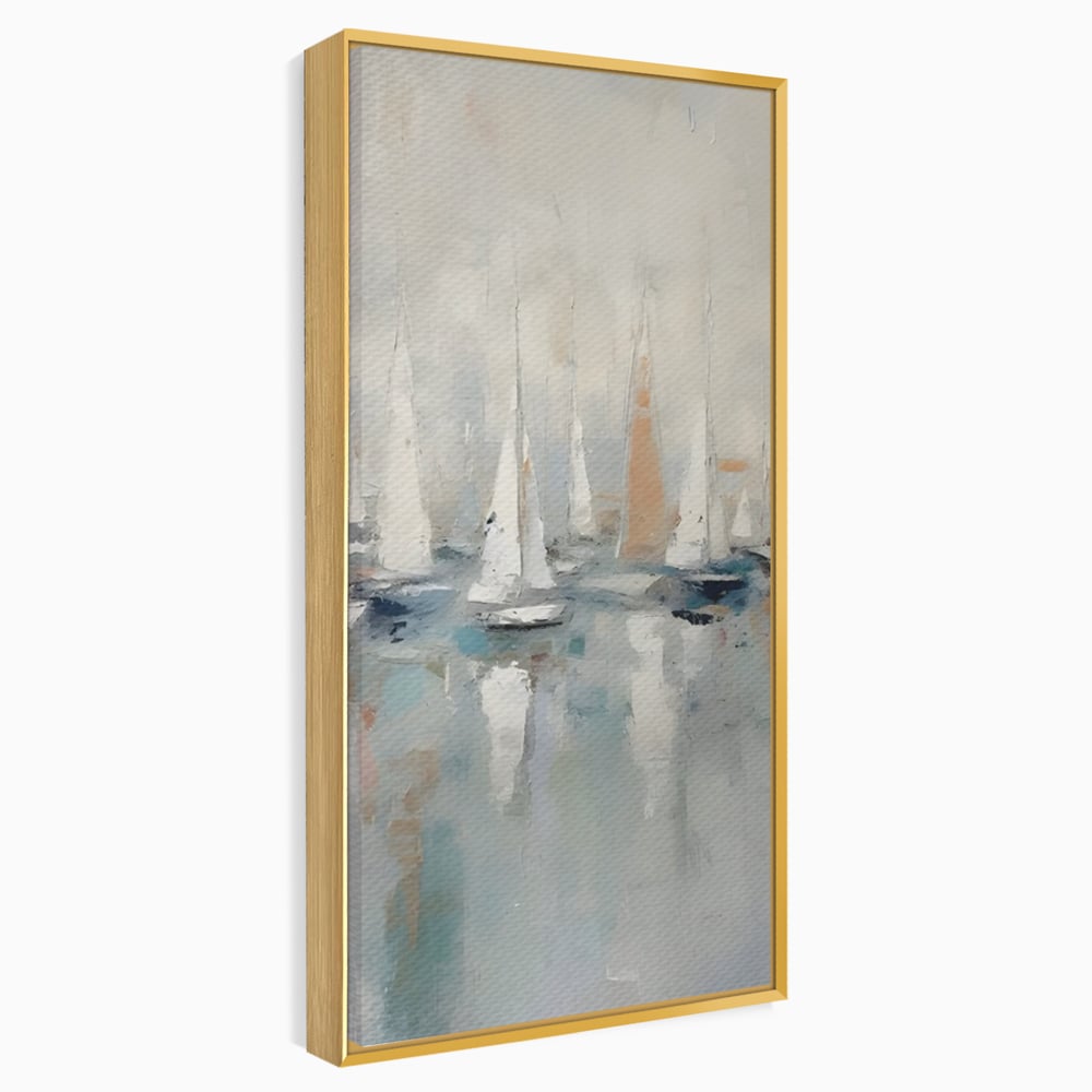 Tablou Canvas Premium LuxCanva® C1154, Ships In The Harbour , Culori, Sea, Travel, Living Room, Bar, Relaxare, Culori Vibrante