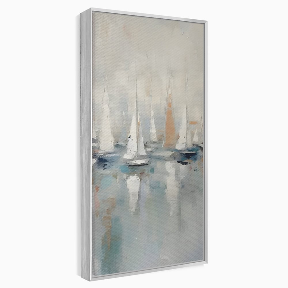 Tablou Canvas Premium LuxCanva® C1154, Ships In The Harbour , Culori, Sea, Travel, Living Room, Bar, Relaxare, Culori Vibrante