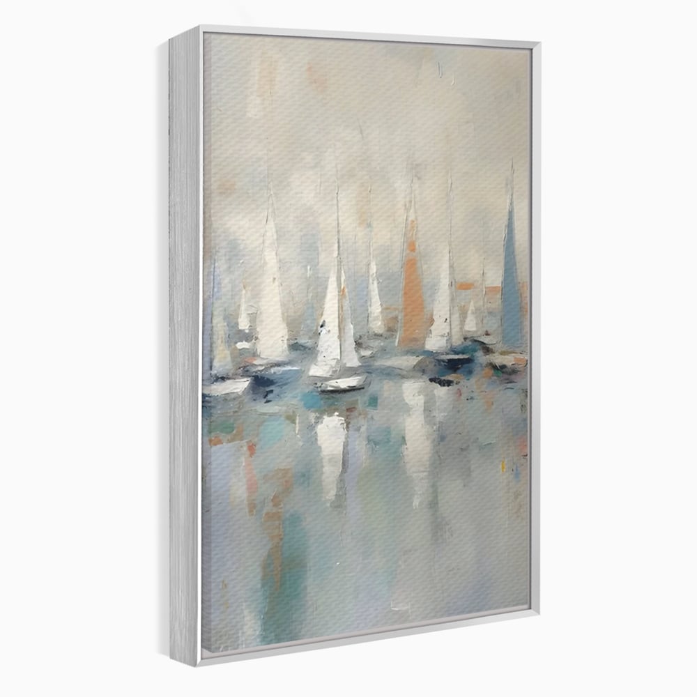 Tablou Canvas Premium LuxCanva® C1154, Ships In The Harbour , Culori, Sea, Travel, Living Room, Bar, Relaxare, Culori Vibrante