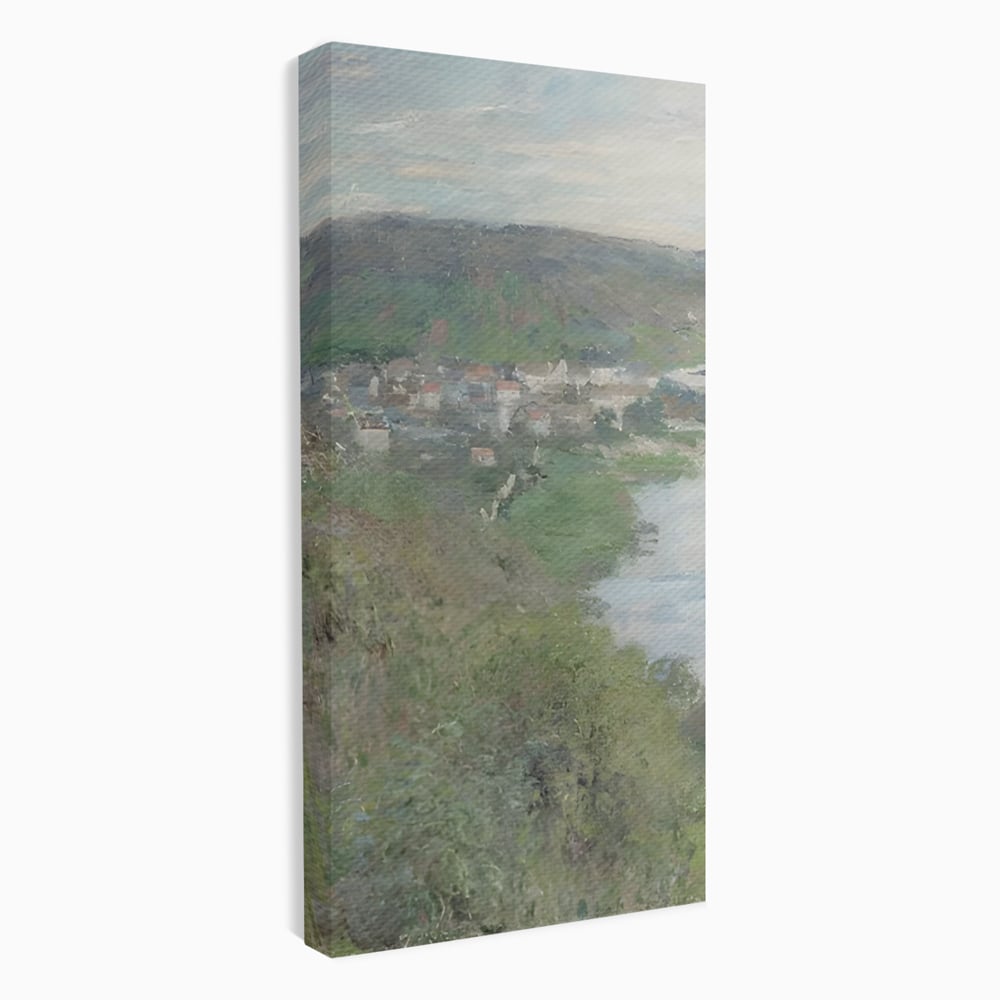 Tablou Canvas Premium LuxCanva® C1155, Wiew Of The Village By Monet , Culori, Sea, Travel, People, Living Room, Bar, Relaxare, Culori Vibrante