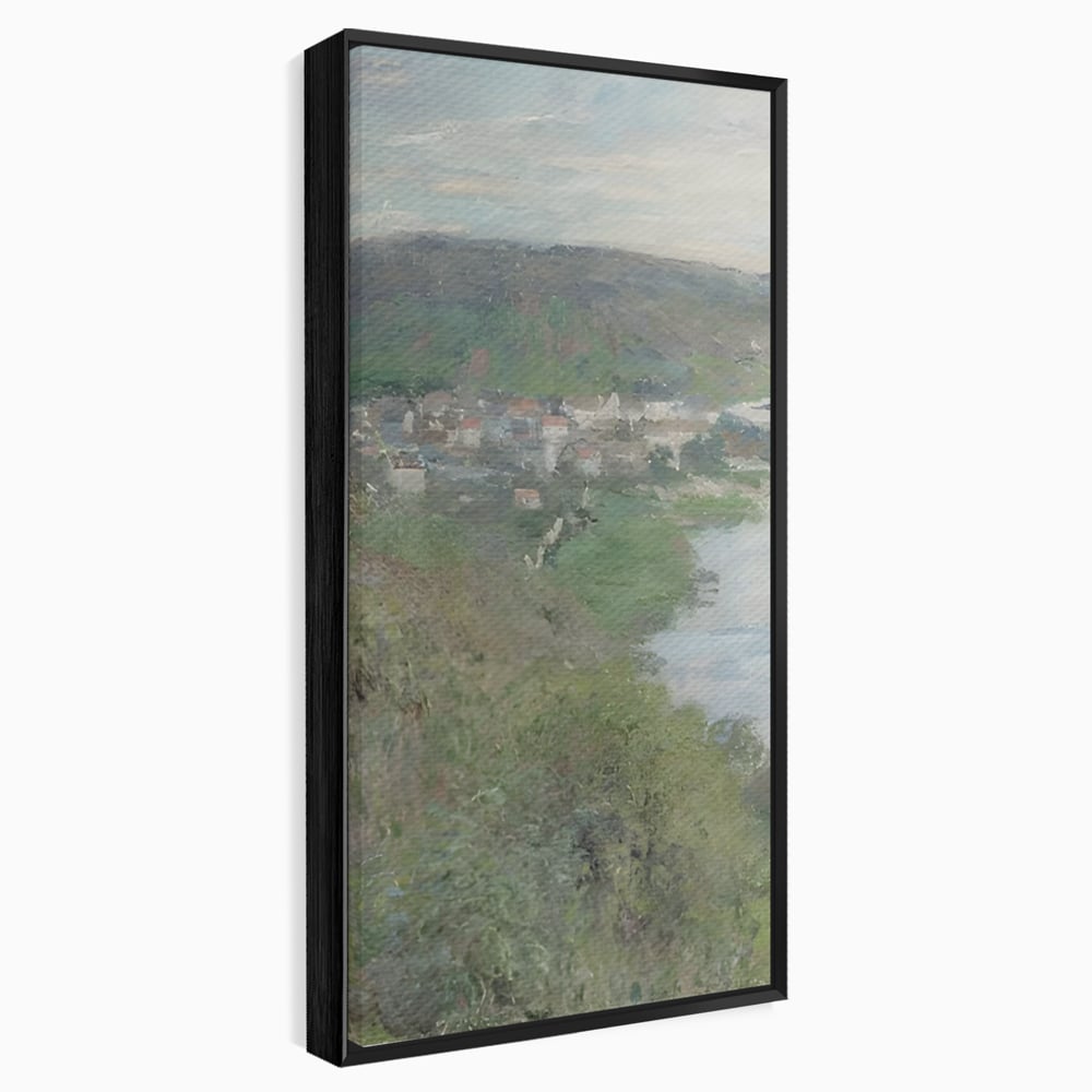 Tablou Canvas Premium LuxCanva® C1155, Wiew Of The Village By Monet , Culori, Sea, Travel, People, Living Room, Bar, Relaxare, Culori Vibrante