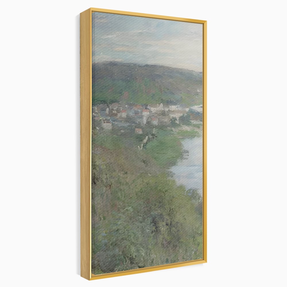 Tablou Canvas Premium LuxCanva® C1155, Wiew Of The Village By Monet , Culori, Sea, Travel, People, Living Room, Bar, Relaxare, Culori Vibrante