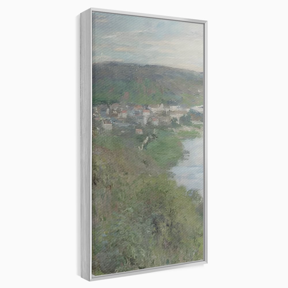 Tablou Canvas Premium LuxCanva® C1155, Wiew Of The Village By Monet , Culori, Sea, Travel, People, Living Room, Bar, Relaxare, Culori Vibrante