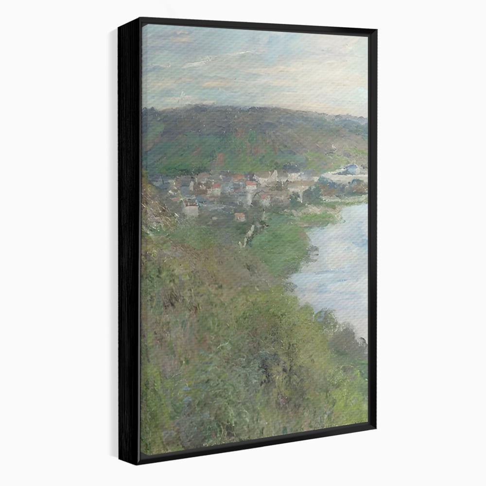 Tablou Canvas Premium LuxCanva® C1155, Wiew Of The Village By Monet , Culori, Sea, Travel, People, Living Room, Bar, Relaxare, Culori Vibrante
