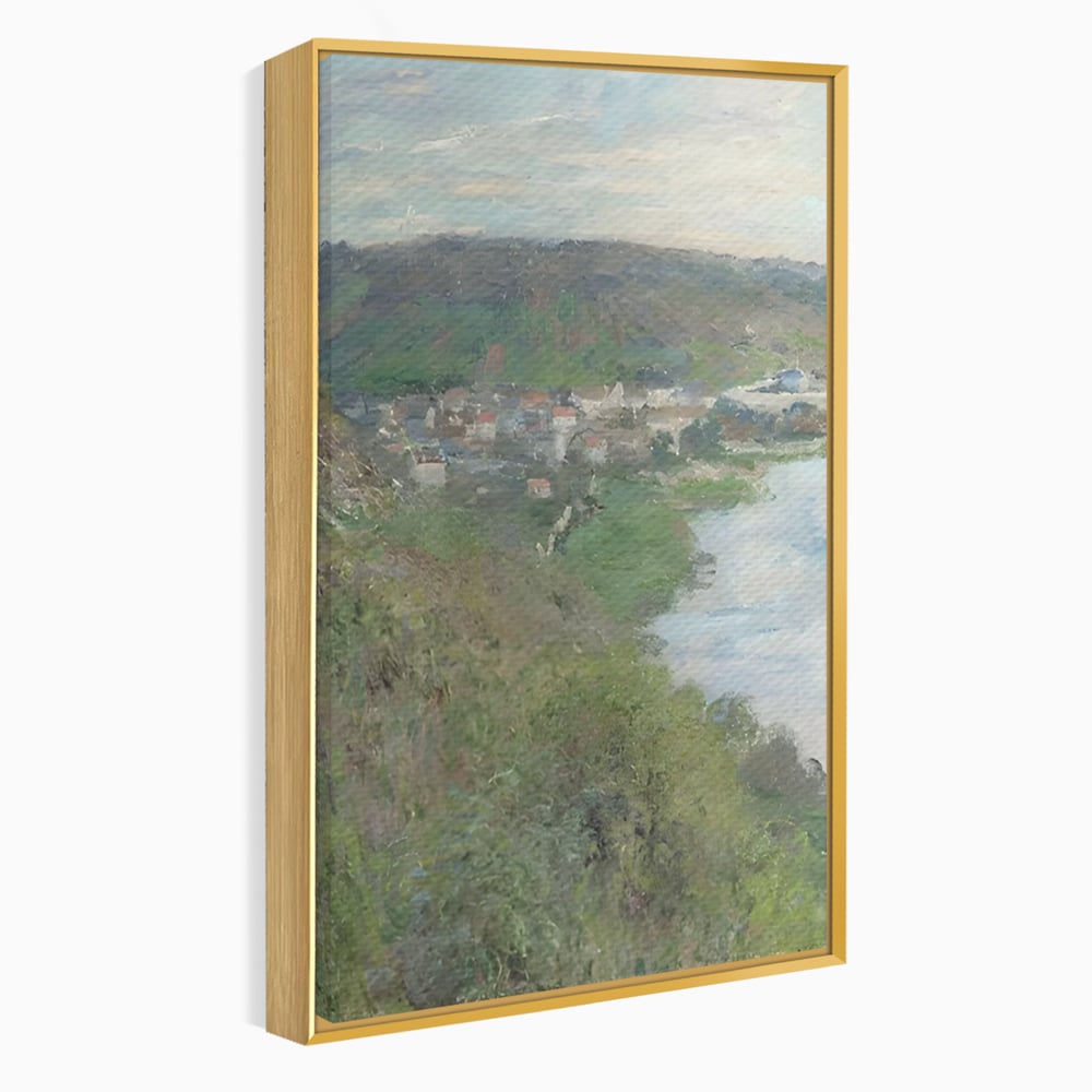 Tablou Canvas Premium LuxCanva® C1155, Wiew Of The Village By Monet , Culori, Sea, Travel, People, Living Room, Bar, Relaxare, Culori Vibrante