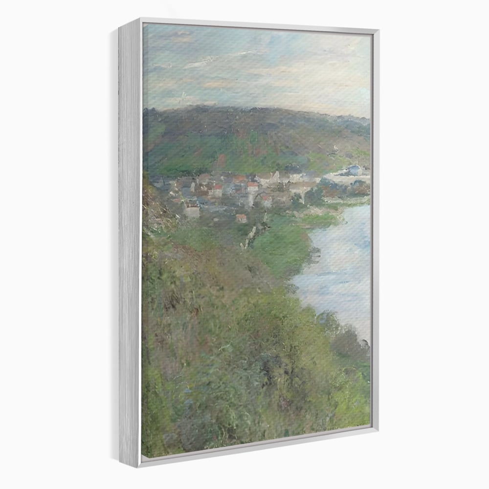 Tablou Canvas Premium LuxCanva® C1155, Wiew Of The Village By Monet , Culori, Sea, Travel, People, Living Room, Bar, Relaxare, Culori Vibrante