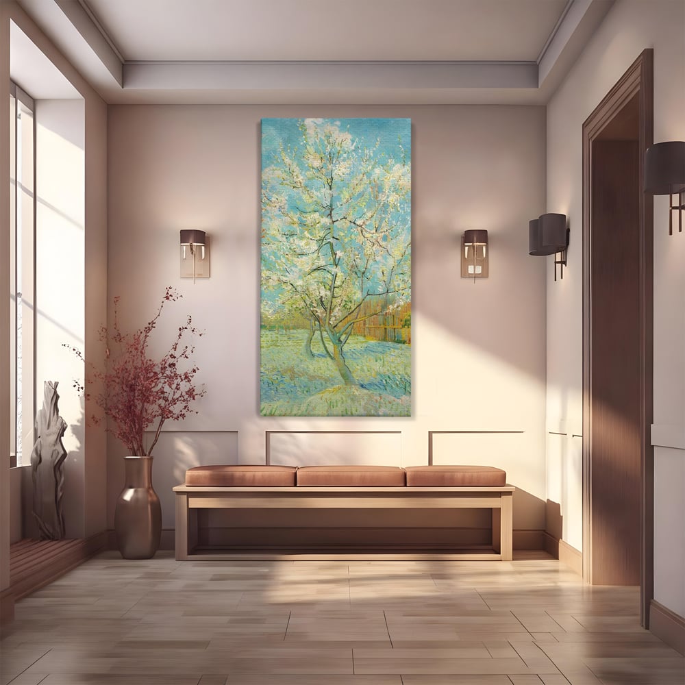 Tablou Canvas Premium LuxCanva® C1158, Copac Inflorit Primavara , Culori, Natura, Flori, Anotimp, Living Room, Relaxare, Culori Vibrante