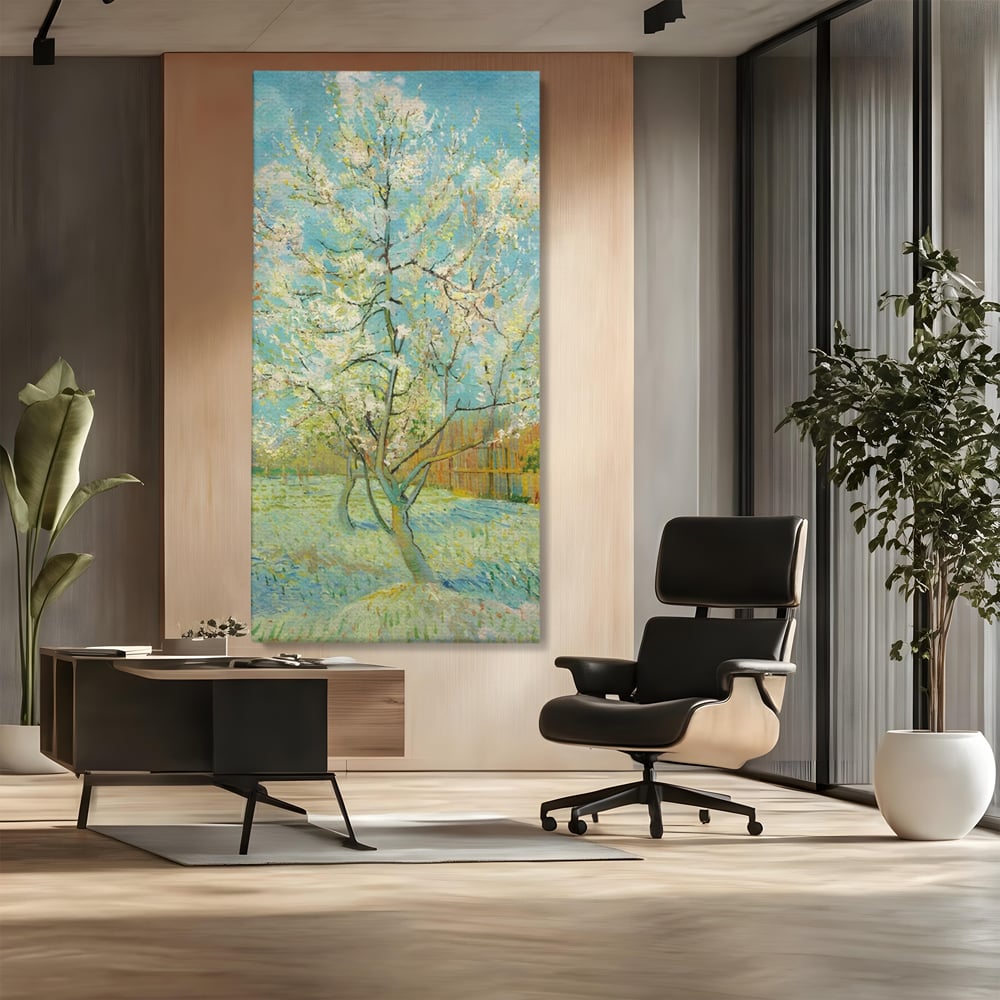 Tablou Canvas Premium LuxCanva® C1158, Copac Inflorit Primavara , Culori, Natura, Flori, Anotimp, Living Room, Relaxare, Culori Vibrante