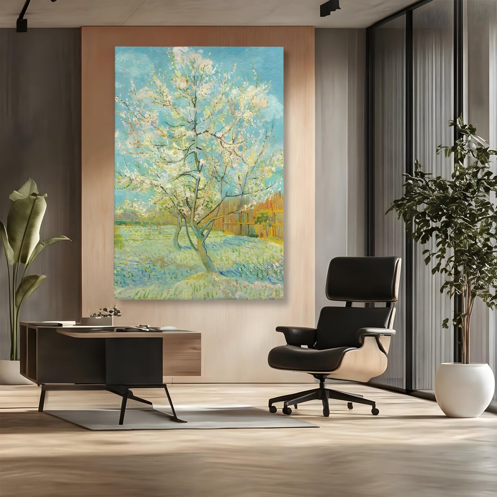 Tablou Canvas Premium LuxCanva® C1158, Copac Inflorit Primavara , Culori, Natura, Flori, Anotimp, Living Room, Relaxare, Culori Vibrante
