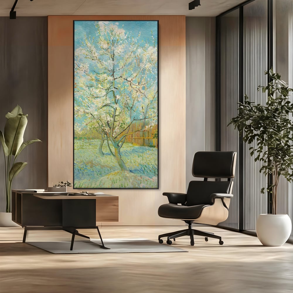 Tablou Canvas Premium LuxCanva® C1158, Copac Inflorit Primavara , Culori, Natura, Flori, Anotimp, Living Room, Relaxare, Culori Vibrante