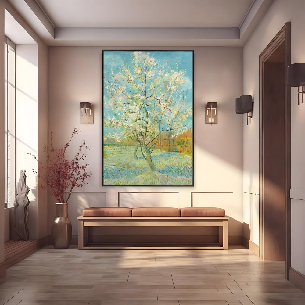 Tablou Canvas Premium LuxCanva® C1158, Copac Inflorit Primavara , Culori, Natura, Flori, Anotimp, Living Room, Relaxare, Culori Vibrante