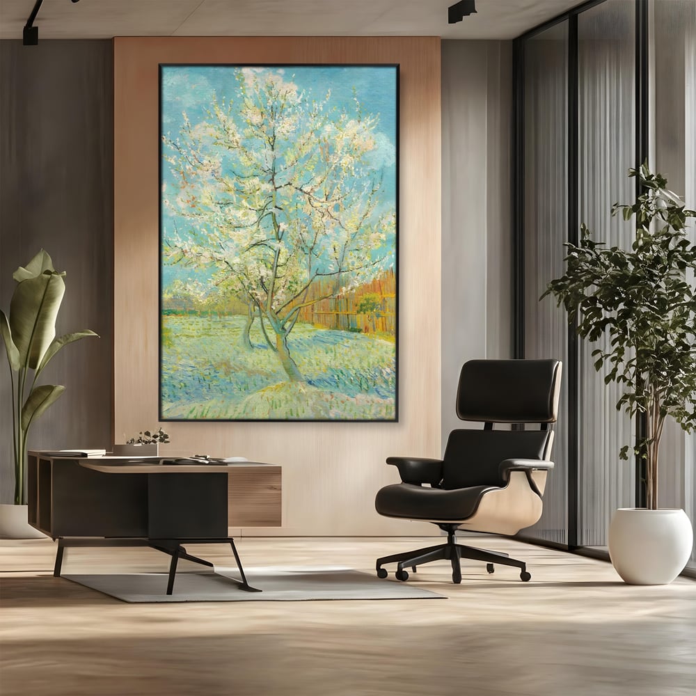 Tablou Canvas Premium LuxCanva® C1158, Copac Inflorit Primavara , Culori, Natura, Flori, Anotimp, Living Room, Relaxare, Culori Vibrante