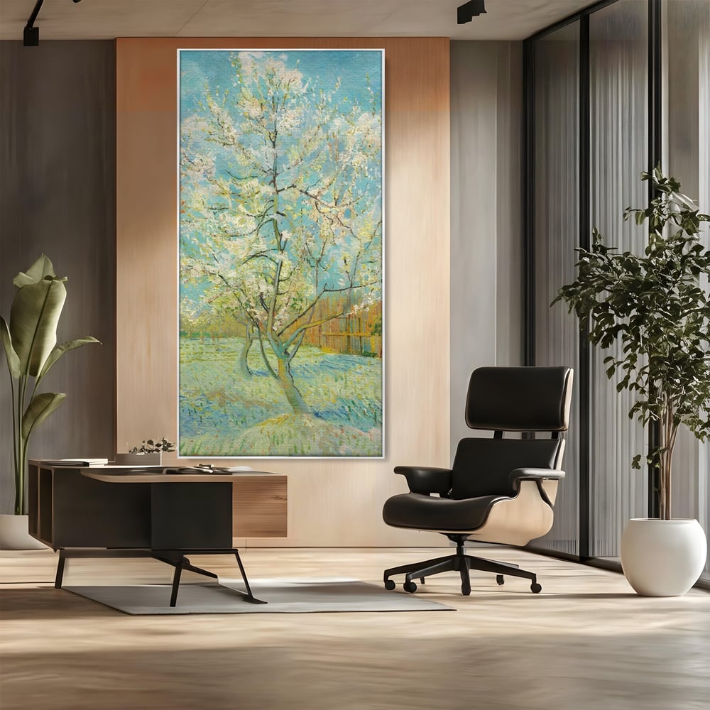 Tablou Canvas Premium LuxCanva® C1158, Copac Inflorit Primavara , Culori, Natura, Flori, Anotimp, Living Room, Relaxare, Culori Vibrante