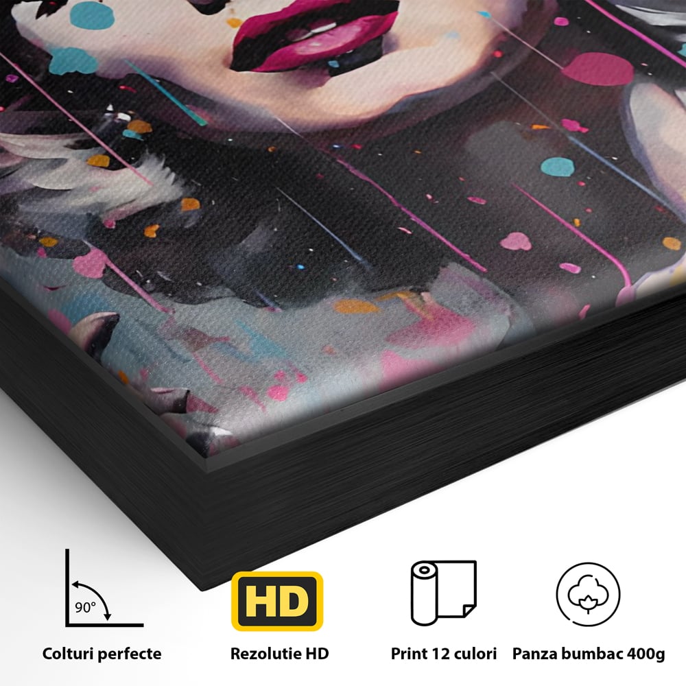 Tablou Canvas Premium, LuxCanva® C1159, Sexy Marilyn Monroe, Culori, Icon, Diva, Beautiful, Living Room, Relaxare, Culori Vibrante