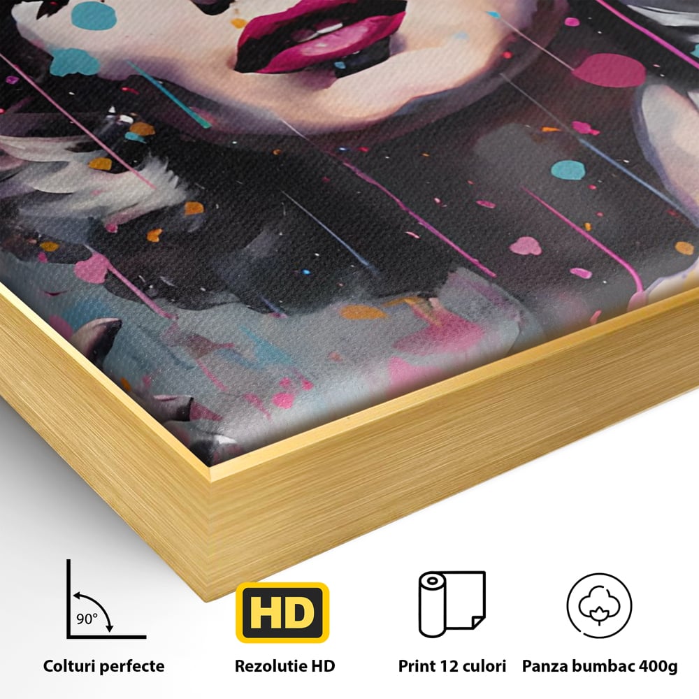 Tablou Canvas Premium, LuxCanva® C1159, Sexy Marilyn Monroe, Culori, Icon, Diva, Beautiful, Living Room, Relaxare, Culori Vibrante