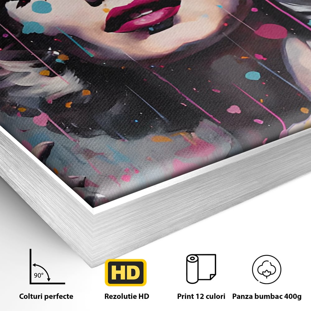 Tablou Canvas Premium, LuxCanva® C1159, Sexy Marilyn Monroe, Culori, Icon, Diva, Beautiful, Living Room, Relaxare, Culori Vibrante