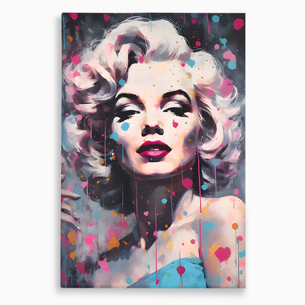 Tablou Canvas Premium, LuxCanva® C1159, Sexy Marilyn Monroe, Culori, Icon, Diva, Beautiful, Living Room, Relaxare, Culori Vibrante