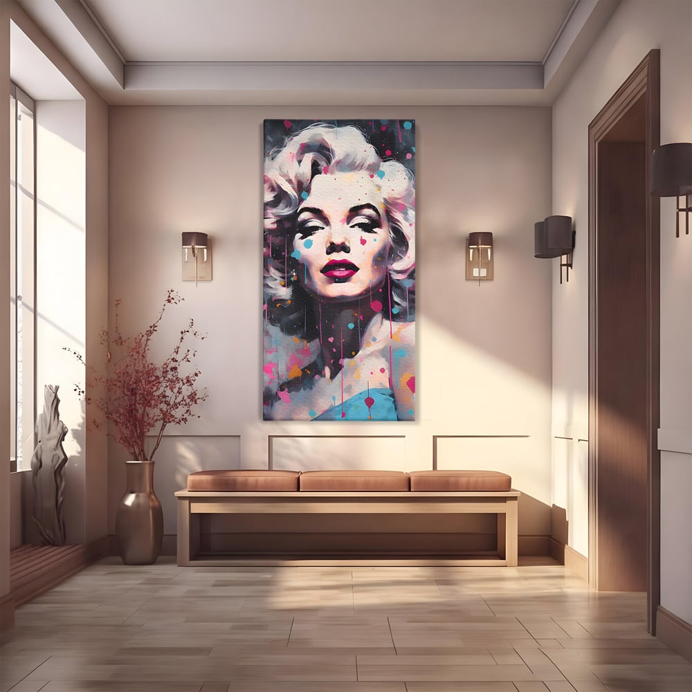 Tablou Canvas Premium, LuxCanva® C1159, Sexy Marilyn Monroe, Culori, Icon, Diva, Beautiful, Living Room, Relaxare, Culori Vibrante