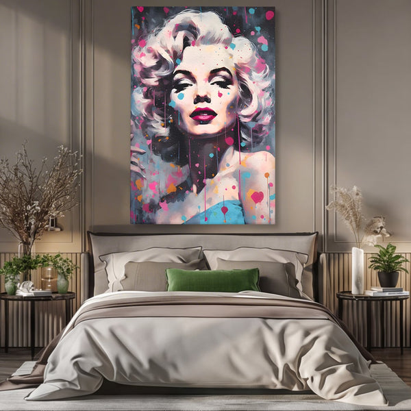 Tablou Canvas Premium, LuxCanva® C1159, Sexy Marilyn Monroe, Culori, Icon, Diva, Beautiful, Living Room, Relaxare, Culori Vibrante